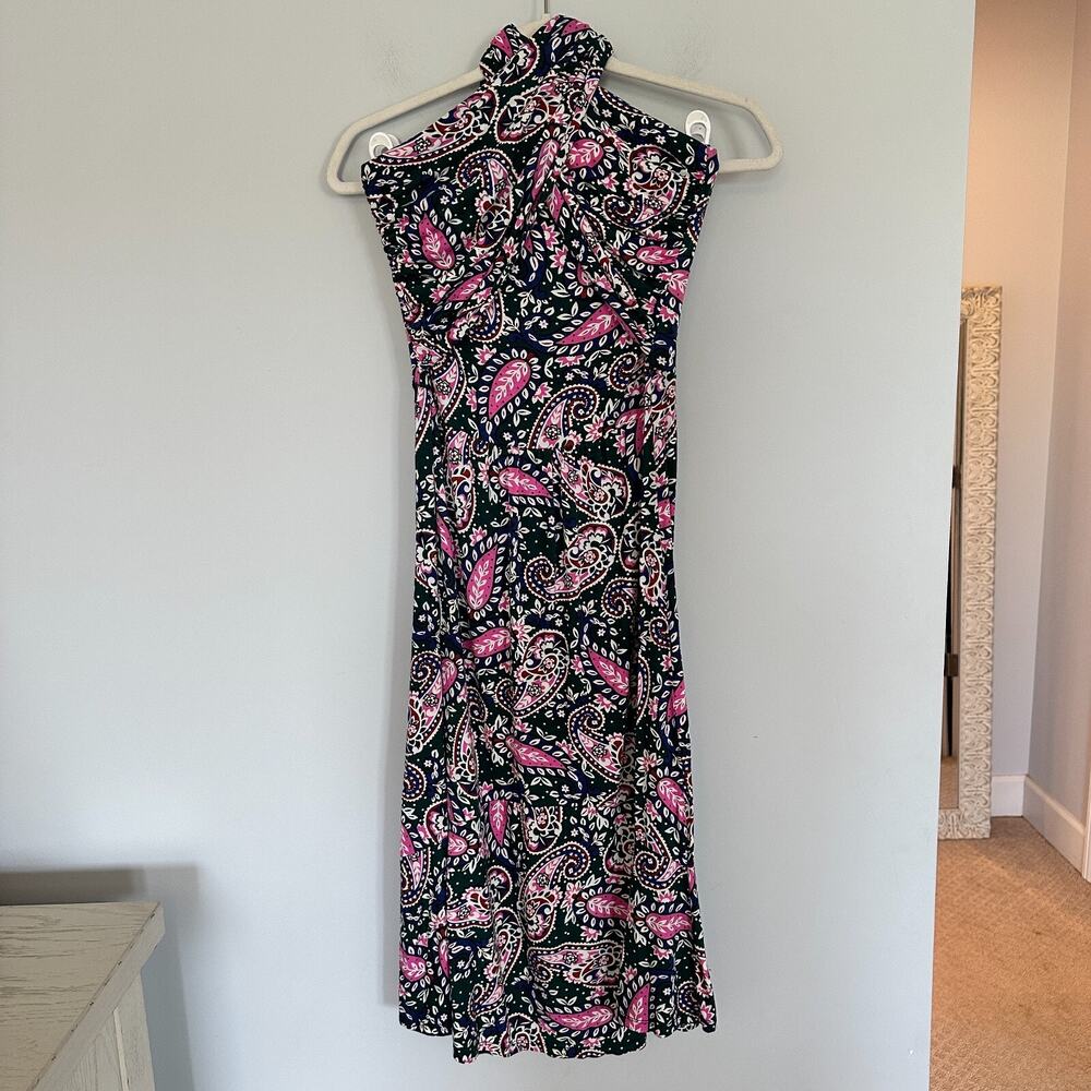 Boden Lilah Woodland Multiway Midi Dress Size 8L Green Mexican Paisley Print